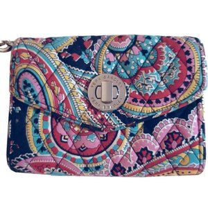 Vera Bradley Quilted Paisley  Twist-Close Wristlet